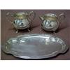 Image 2 : Sterling silver creamer, open sugar and under
