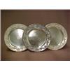 Image 1 : Three sterling silver service plates, raised
