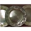 Image 2 : Three sterling silver service plates, raised