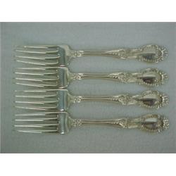 Four Tiffany "Richelieu" sterling silver fork