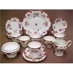 Aynsley China dessert set including four teac