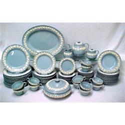 Set of Wedgwood "Embossed Queen's Ware" dinne