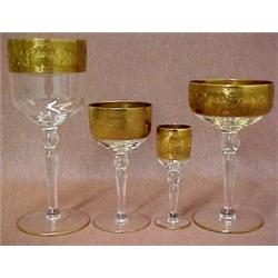 Set of thirty stemglasses in four sizes, larg