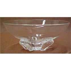 Steuben round footed bowl, signed on bottom,