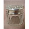 Image 3 : Two sterling silver vanity jars include round