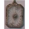 Image 3 : Three crystal and filigree pendants and a pin