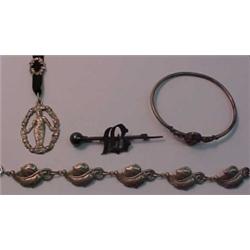 Sterling silver lot includes Victorian bar pi