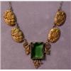Image 4 : Three 1930's brass and glass necklaces, pink