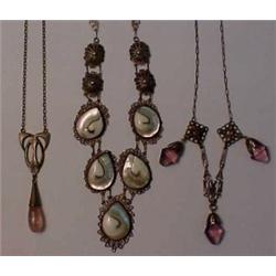 Three Arts and Crafts silver necklaces includ