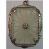 Image 2 : Frosted crystal necklace and ring, 1" pendant