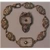 Image 1 : Sterling silver filigree bracelet and dress c