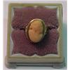 Image 1 : Coral cameo ring, light orange colored coral