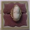 Image 1 : Angelskin coral cameo ring, 10K gold ring has