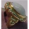 Image 2 : 10K yellow gold and opal ring 3/4" long with
