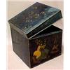 Image 2 : Toleware hinged box, stencil decorated with "