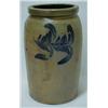 Image 1 : Stoneware crock with brush decorated cobalt d