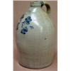 Image 1 : Stoneware jug with cobalt floral decoration u