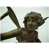 Image 2 : Spelter newel post figure of fairy with wand