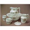 Image 1 : Semi-porcelain washbowl set including pitcher