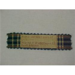 Small needlework sampler on cloth "Richard Wi