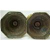 Image 2 : A pair of cast brass push-up candlesticks, ro
