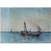 Image 2 : H. J. Harris watercolor, sailboats, signed H.