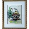 Image 1 : Waldo Pierce watercolor, Merry-go-round and F