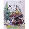 Image 2 : Waldo Pierce watercolor, Merry-go-round and F