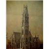 Image 2 : Unsigned watercolor of a Cathedral, mid 19th
