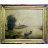 Image 1 : Krotter oil on canvas, landscape with river a