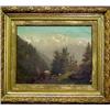 Image 1 : Unsigned oil on canvas, European mountain sce