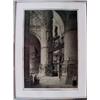 A.H.Haig engraving of cathedral interior, pen
