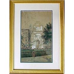 Edmond B. Nolan watercolor, the Archway at Wa