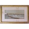 Image 1 : Edmund Darch Lewis watercolor, beach scene wi