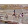 Image 3 : Edmund Darch Lewis watercolor, beach scene wi