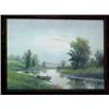 Image 1 : Allen Fontaine watercolor, landscape with str