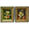 Image 1 : Van Hoot pair of oils on masonite, flowers an