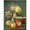 Image 2 : Van Hoot pair of oils on masonite, flowers an