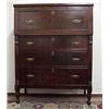 Image 1 : Tiger maple tall chest of drawers, rectangula
