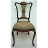 Image 1 : Walnut and inlaid side chair, inlaid shell an