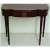 Image 1 : Walnut Sheraton game table, hinged top with s