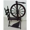 Image 1 : Mixed woods 19th C. spinning wheel, signed on