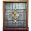 Image 1 : Leaded glass window panel, center diamond sha