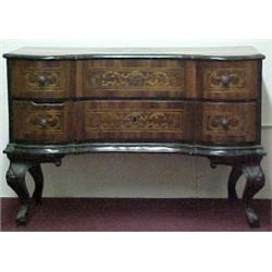 Continental commode, mixed woods including pe