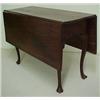 Image 2 : Walnut drop-leaf table, rectangular leaves, s