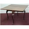 Image 5 : Walnut drop-leaf table, rectangular leaves, s