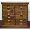Image 1 : Oak letter file cabinet, rectangular top with