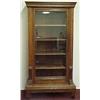 Image 1 : Oak glass door bookcase, molded cornice over