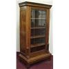 Image 2 : Oak glass door bookcase, molded cornice over