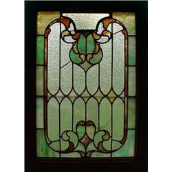 Stained glass window, stained and slag glass